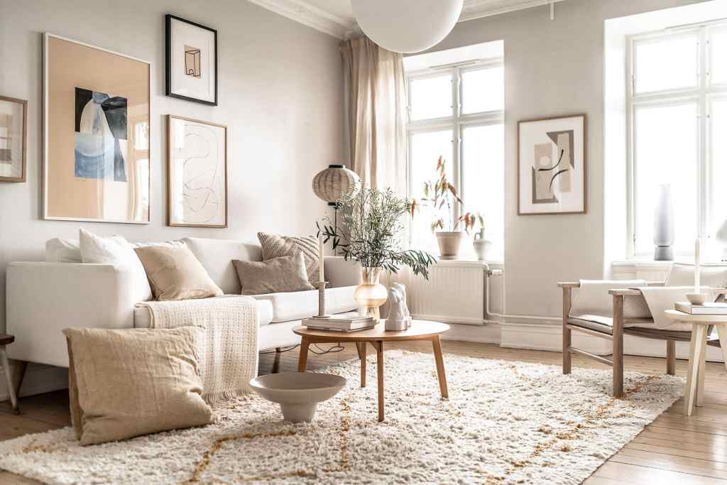 cozy warm beige living room